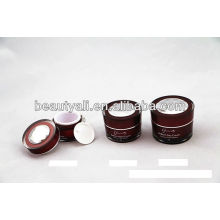 Double Wall acrílico cosméticos Jar para creme com Diamond Cap